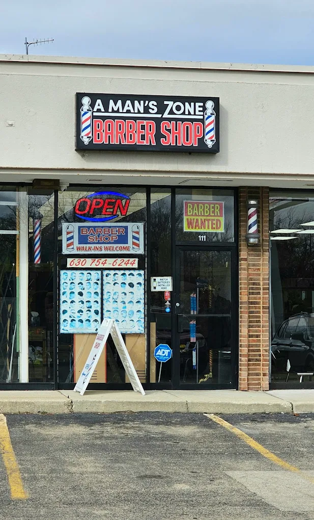 A Man's Zone Barber Shop Exterior