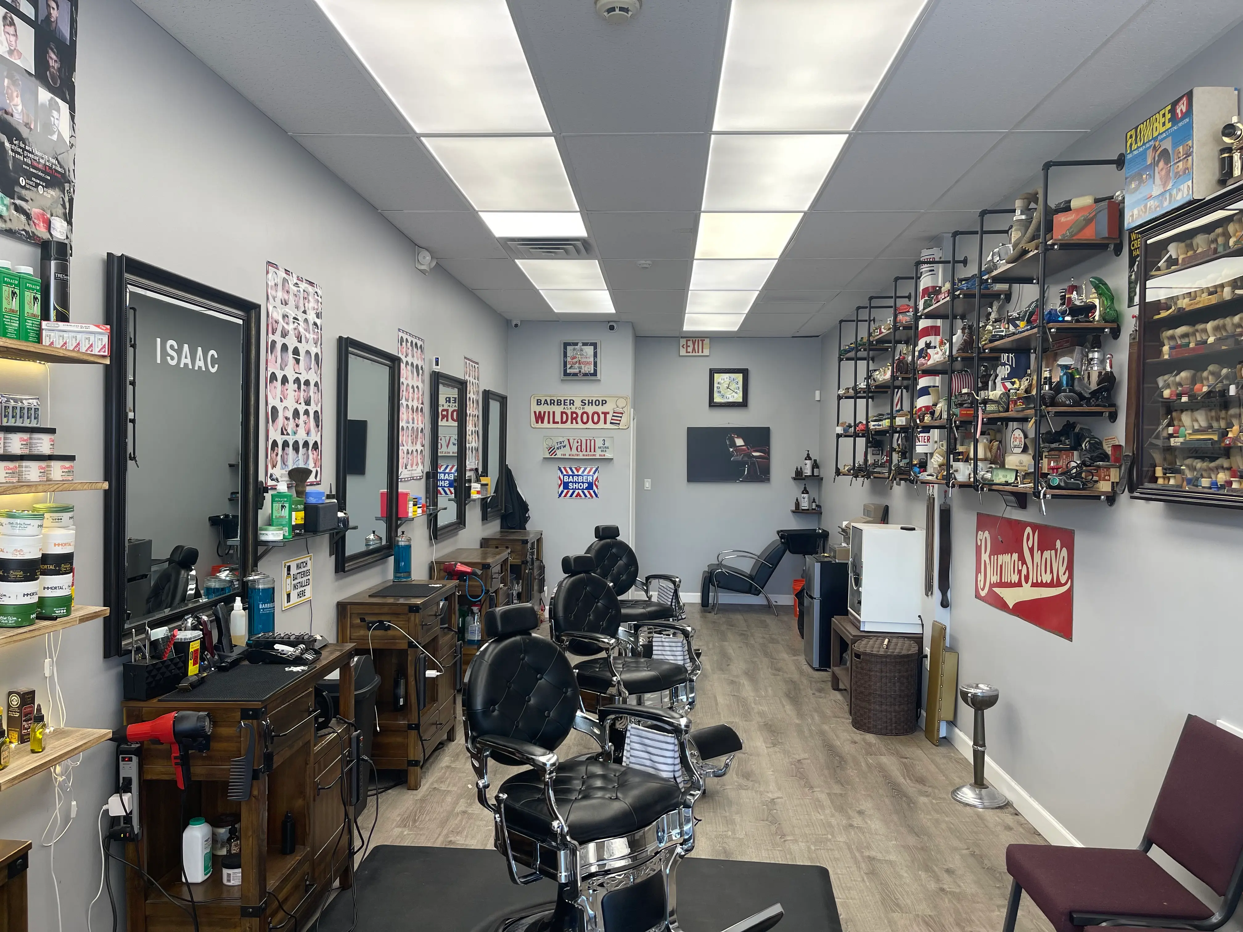 A Man's Zone Barber Shop Interior