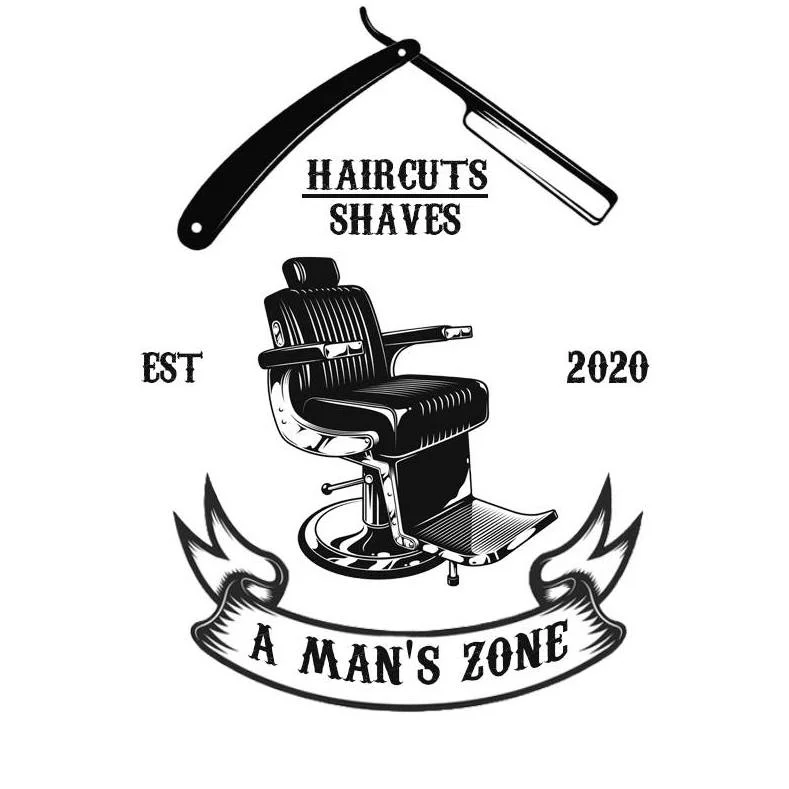 A Man's Zone Barber Shop Logo